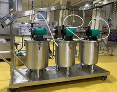 CIP (Clean In Place) Systems / Tanks And Industrial Liquid Vapour Separators, Chemical dosing system for CIP process